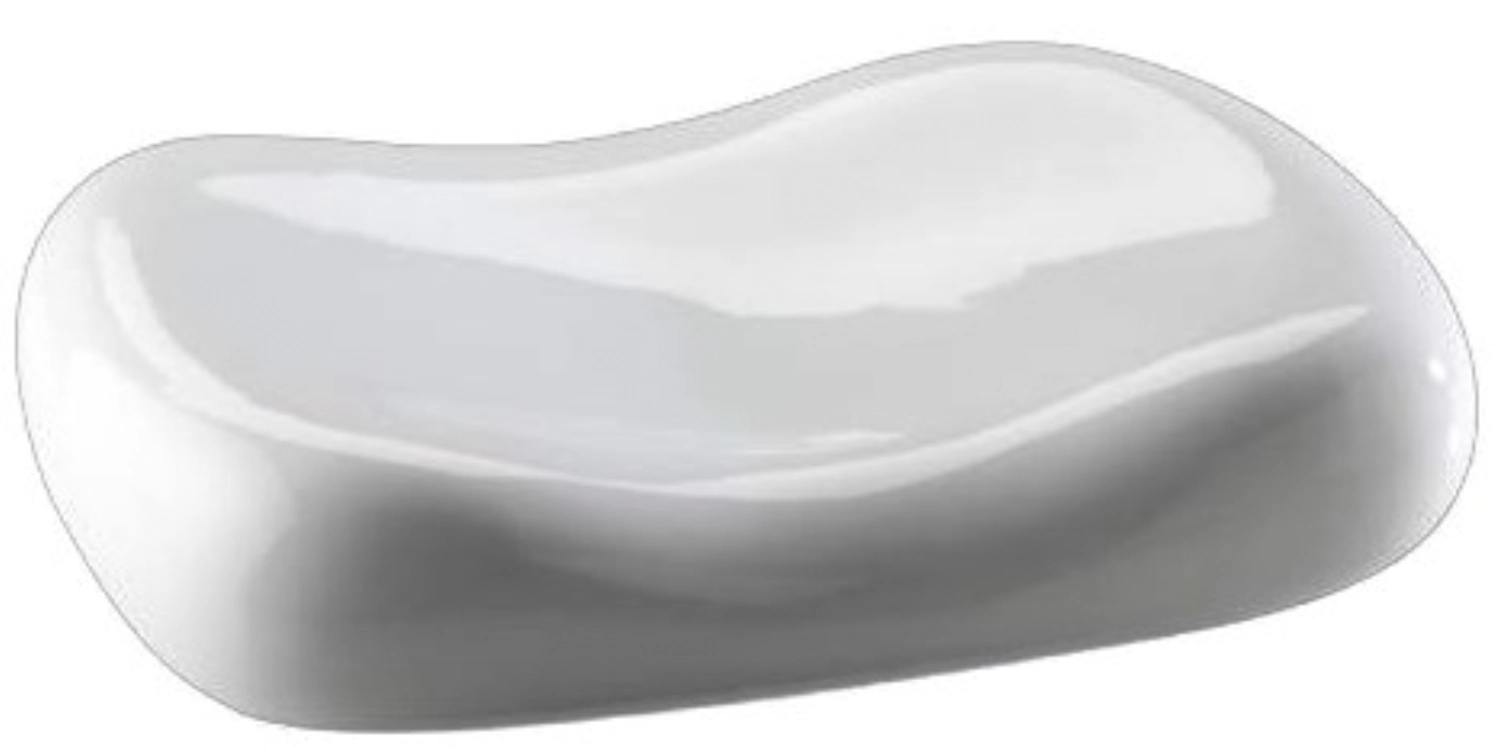DONNA coussin en porcelaine DONNA porcelaine, blanc, 33x22cm