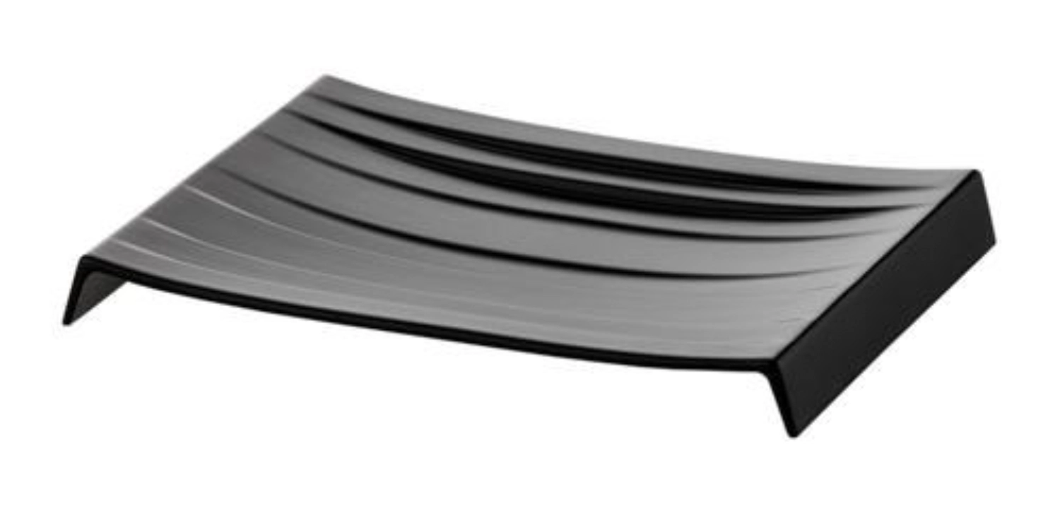 3x plats/assiettes velo, porcelaine noire mate, 27x20x2.8cm