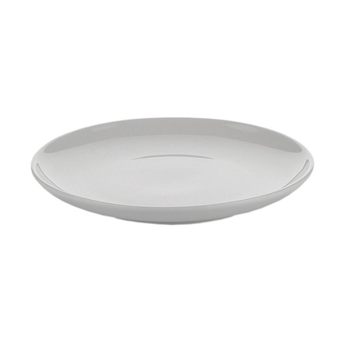 Set de 4 assiettes plates, porcelaine, blanc, D17cm