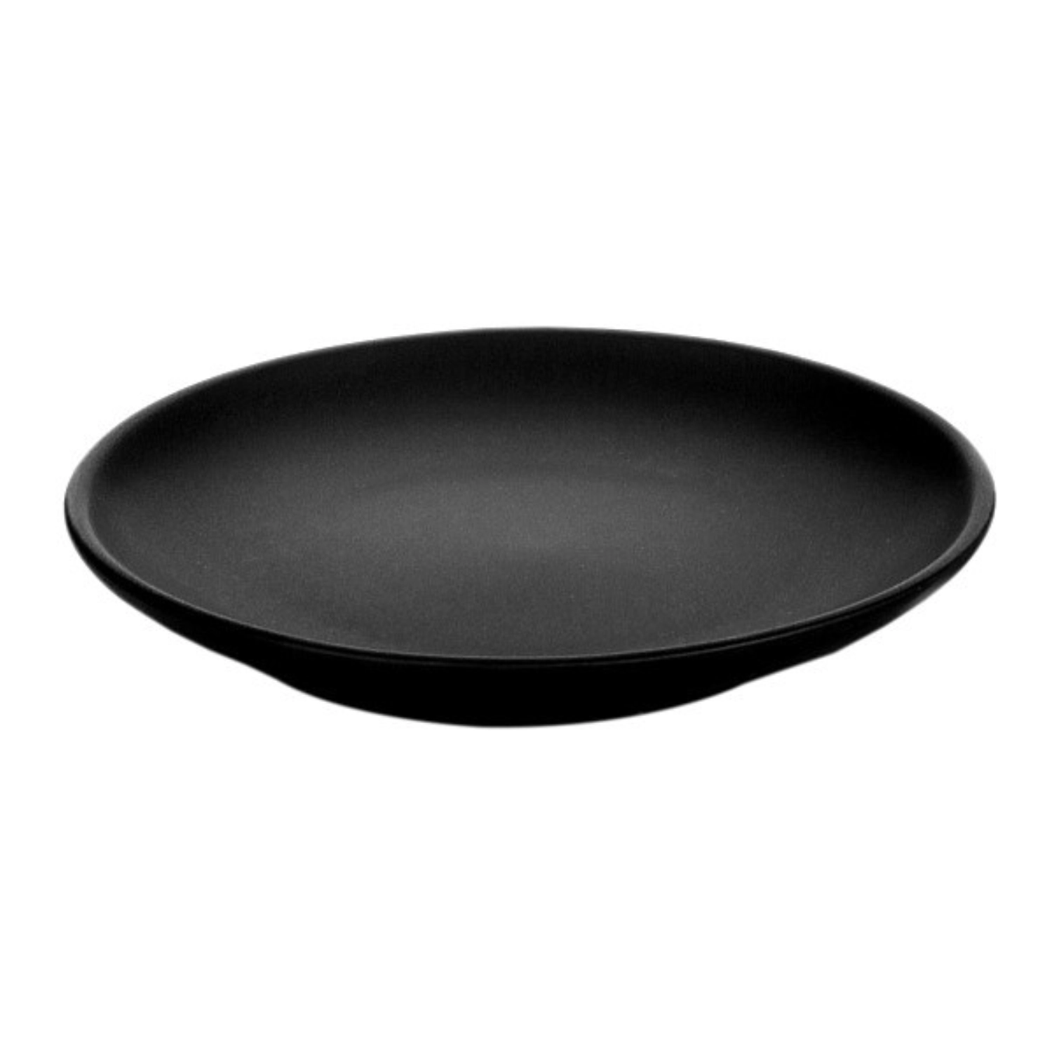 Set de 12 mini assiettes plates, porcelaine, noir mat, 10.5c