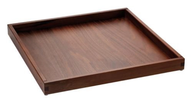 SOLID Plateau en noyer massif, 34x34x3cm