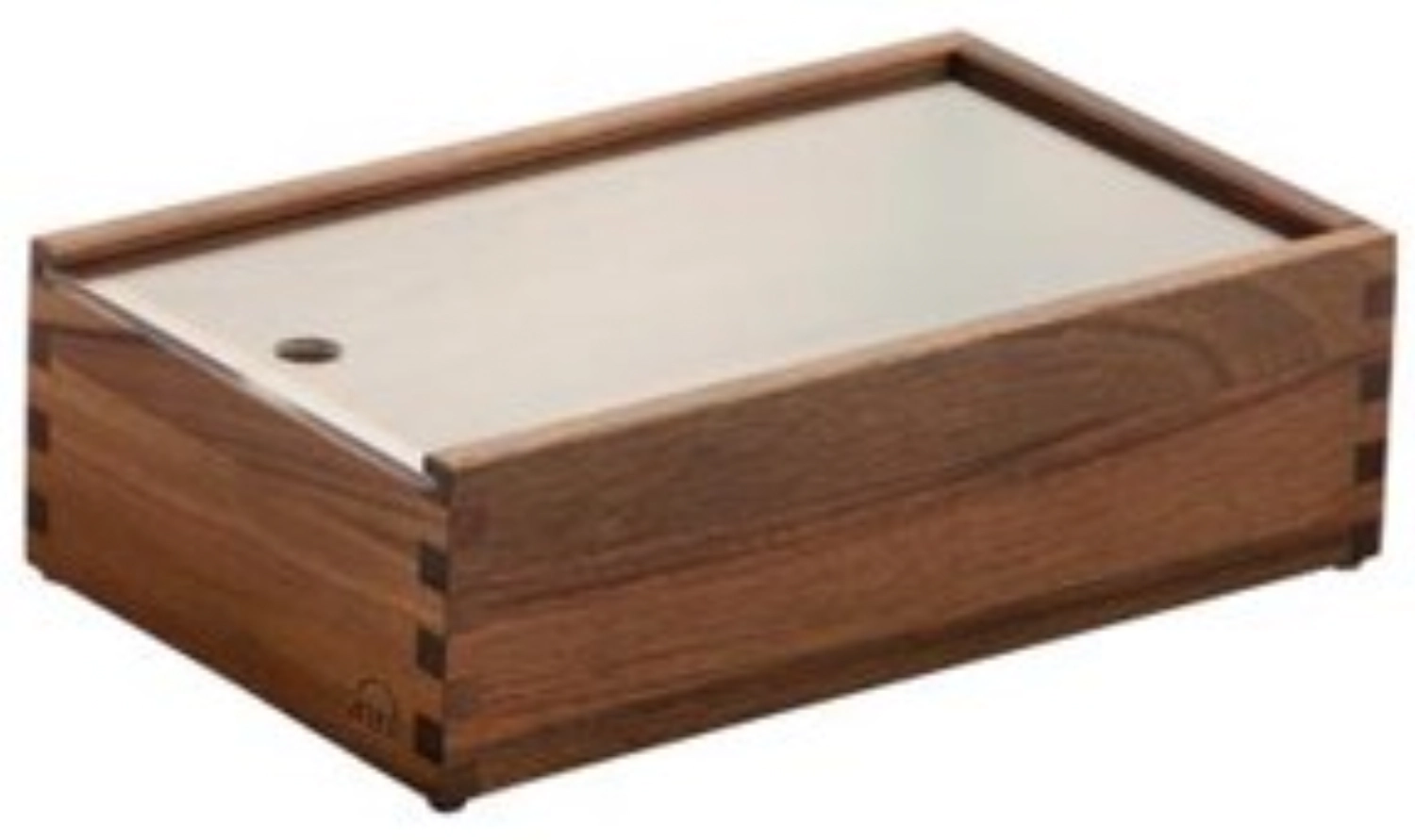 SOLID boîte à couverts noyer massif, 26.5x16.2x8cm