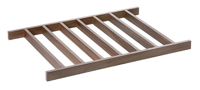 SOLID Tabletteinsatz m. 8 Unterteil. Walnussholz 50x34x2.9cm