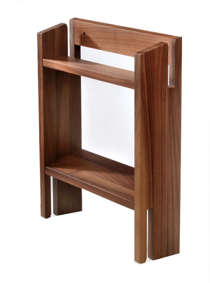 SOLID Pièce de jonction en bois de noyer 46.8x12cm, H54.5cm