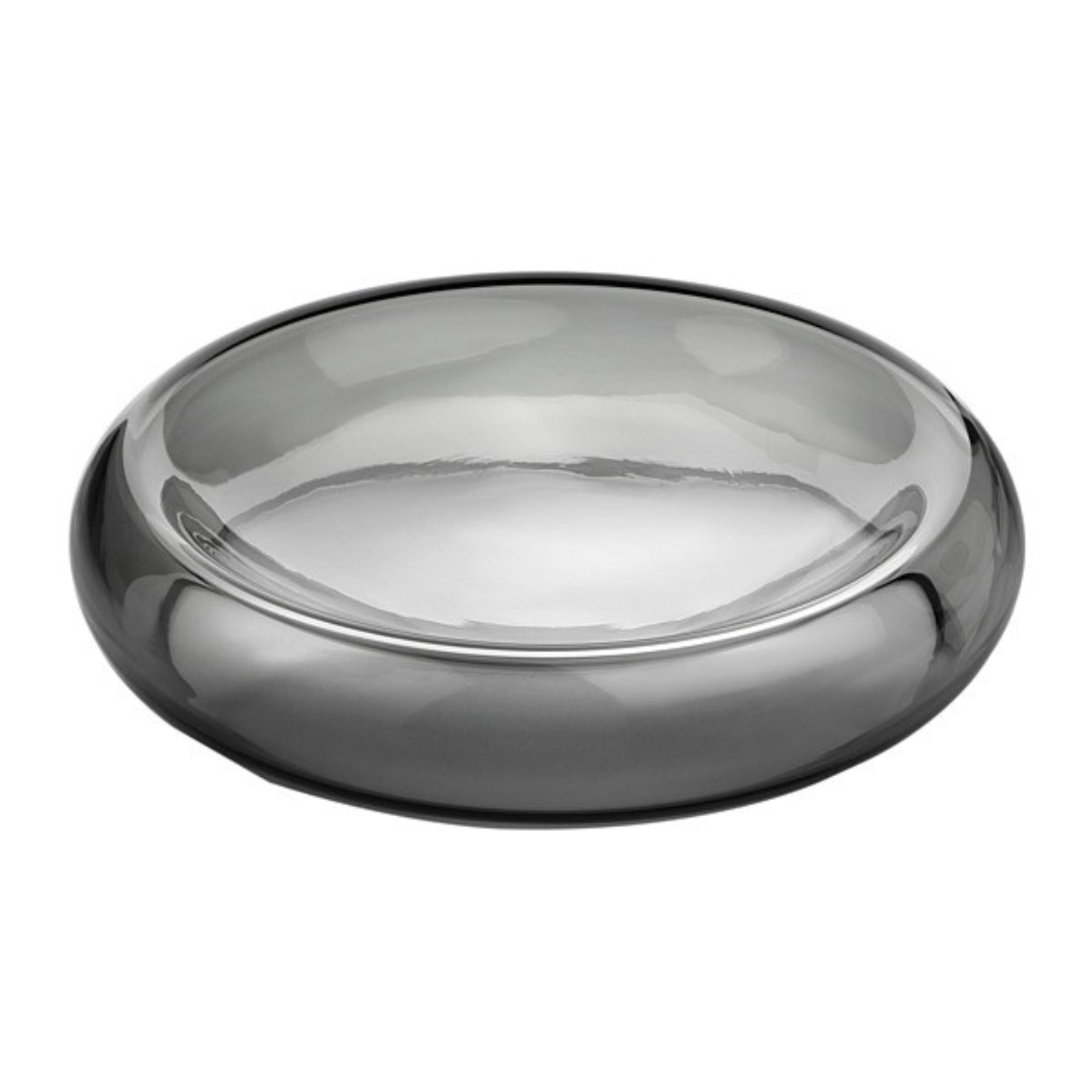 DUPLEX coupe en verre, gris D28cm, H6.5cm