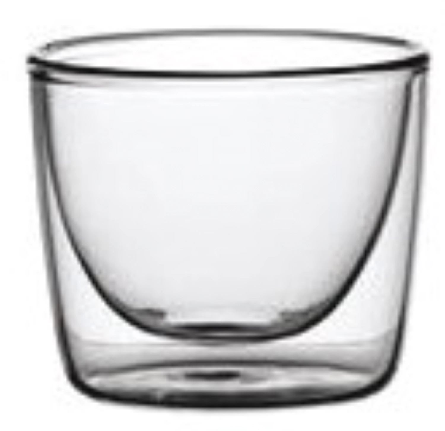 6er Set Glasminiatur, doppelwandig, D6cm, H5cm, 0.08L