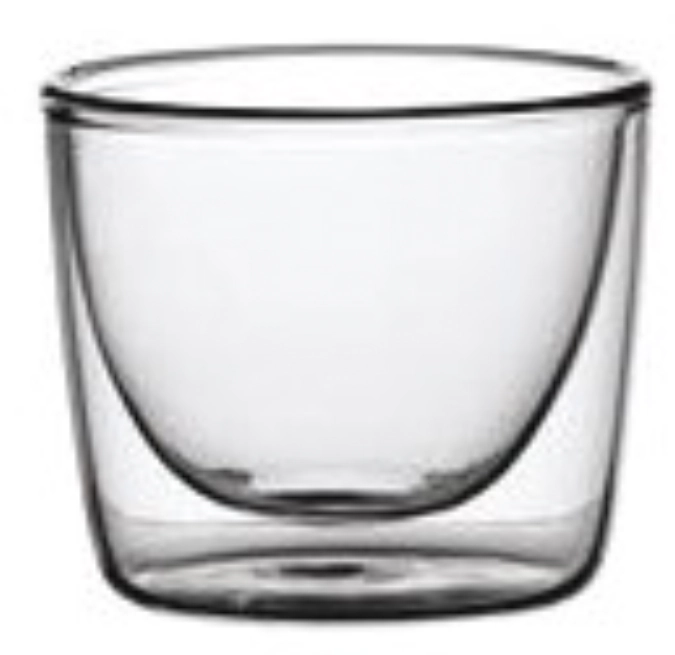 6er Set Glasminiatur, doppelwandig, D6cm, H5cm, 0.08L