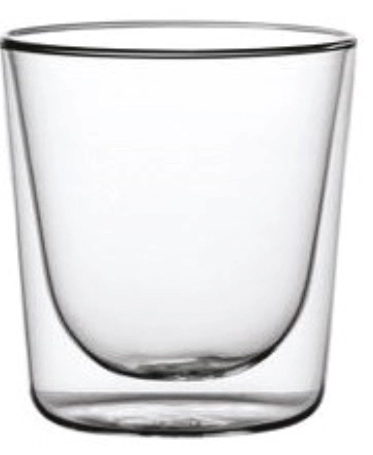 6er Set Glasminiatur, doppelwandig, D8.8cm, H7.5cm, 0.21L