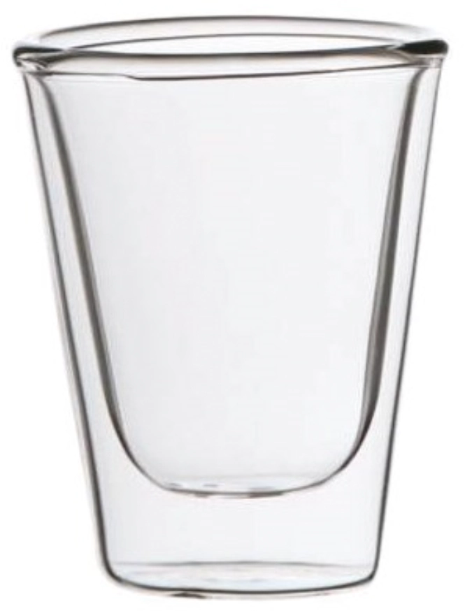 6er Set Glasminiatur, doppelwandig, D6cm, H:7.5cm, 0.08L