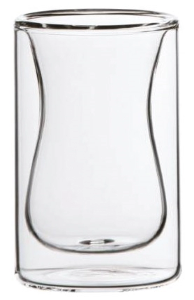 6er Set Glasminiatur, doppelwandig, D5.5cm, H8.5cm, 0.1L