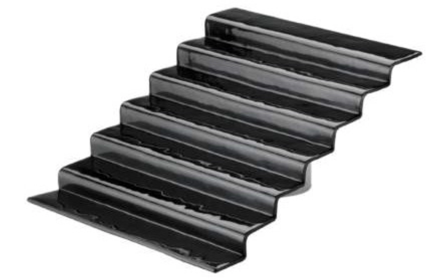 Escalier en verre, noir, 55x42cm