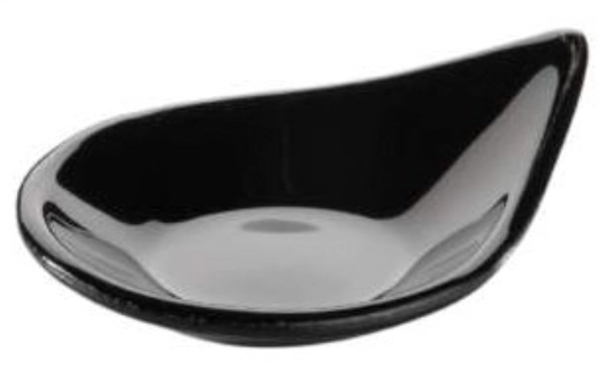 12er Set Glasschälchen Tropfenform, schwarz, 10x8.5cm