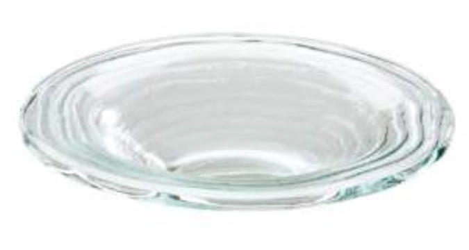 Coupe à buffet en verre, transparent D35cm, H6cm