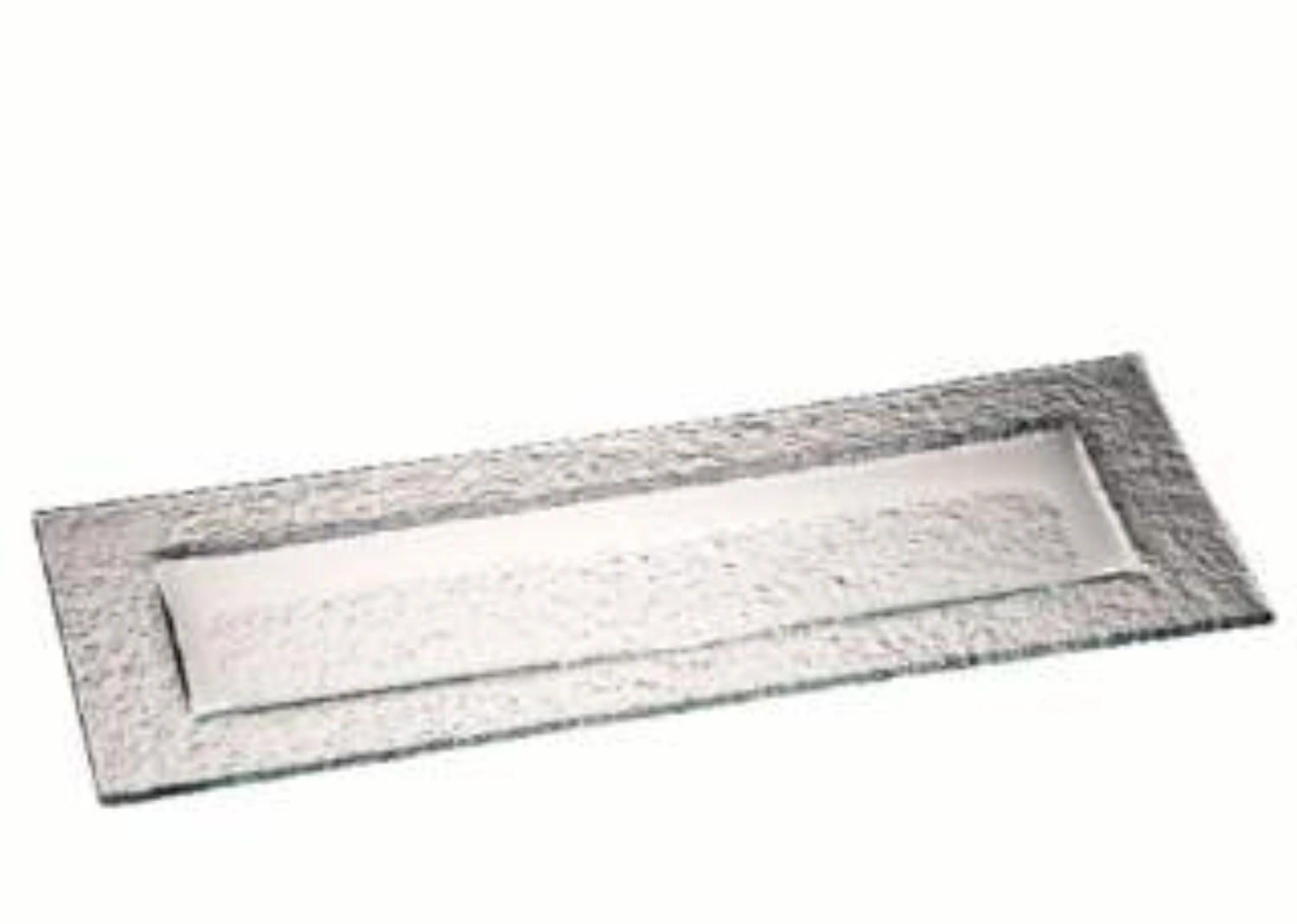 Plateau en verre, transparent 33x12cm