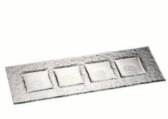 Plateau en verre 4pcs.