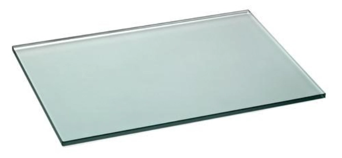 Plateau de buffet en verre, satiné, trempé, 80x21cm