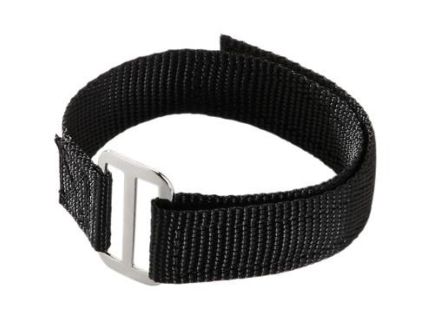 Sangle velcro a. anneau, noir, 43x2.5cm