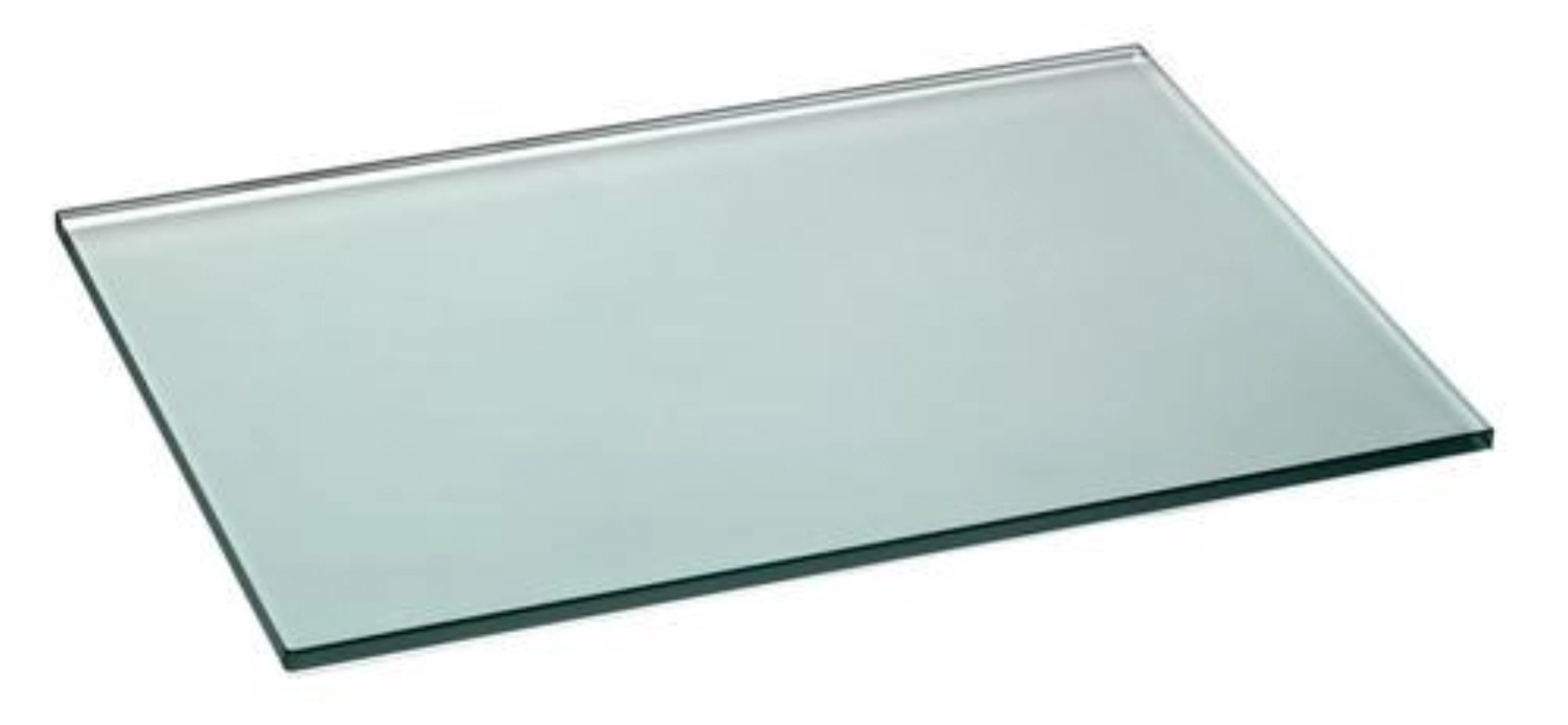 Plateau buffet en verre, transparent, trempé, 42x42x1cm