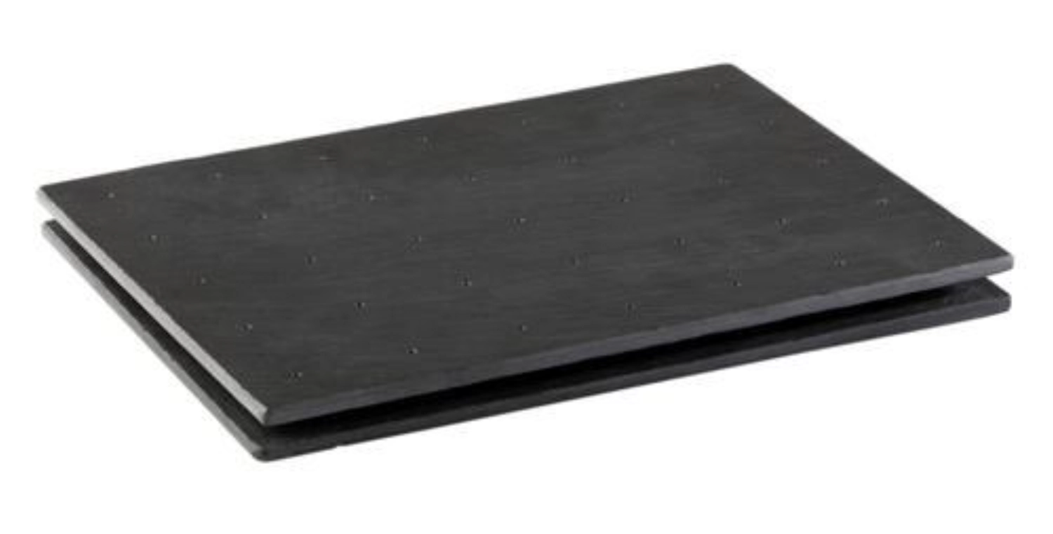 Plateau à brochettes en ardoise double, non scellé, 35x25x2,
