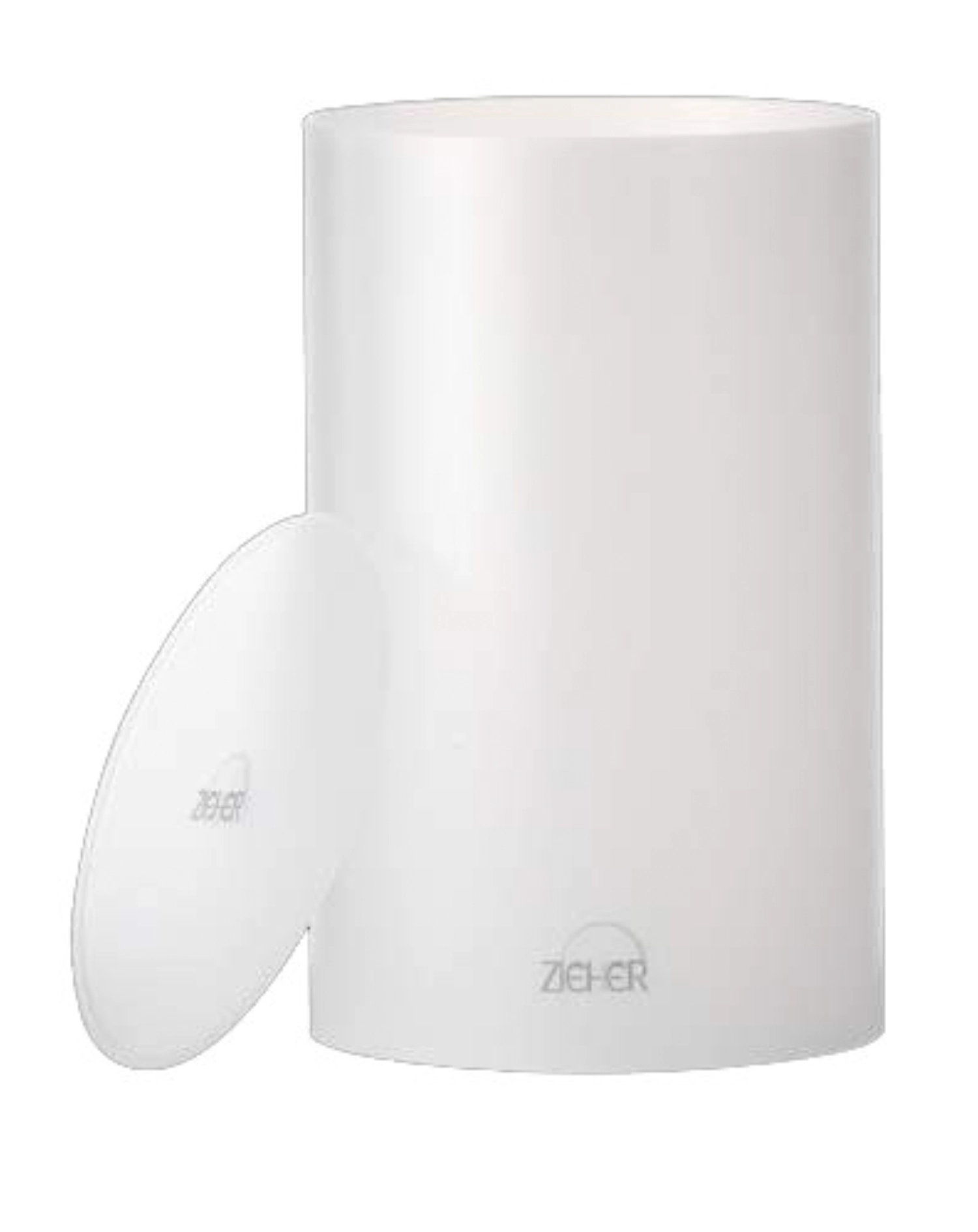 Set de 3 tubes, acrylique, satiné, blanc, D15cm, H12cm