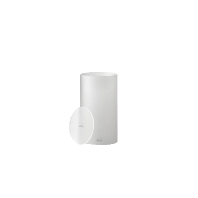 Set de 3 tubes, acrylique, satiné, blanc, D12cm, H22cm