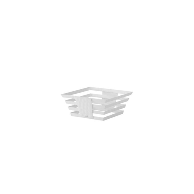 SKYLINE présentoir à buffet, inox, blanc, -25x25x10.5cm