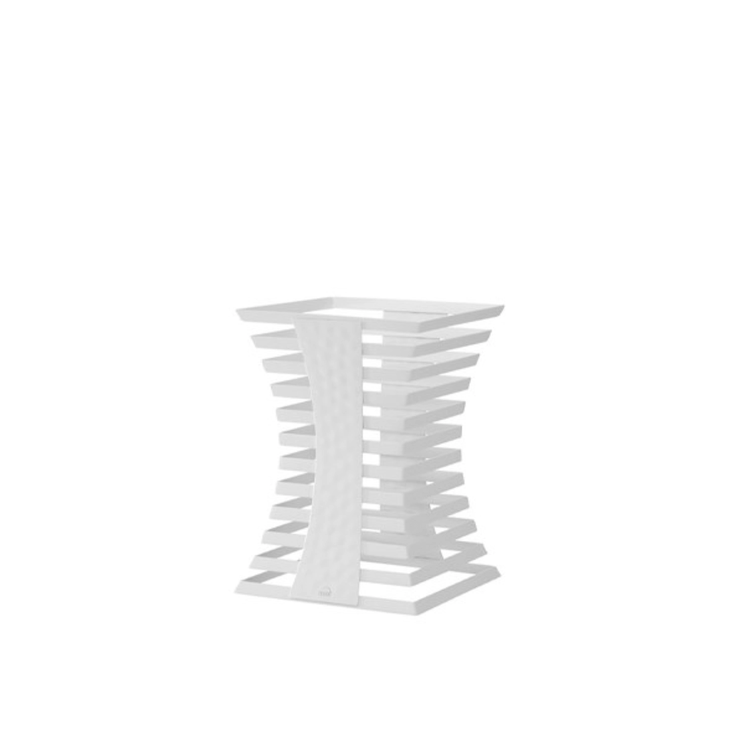 SKYLINE Présentoir à buffet, inox, blanc, 25x25x34.5cm