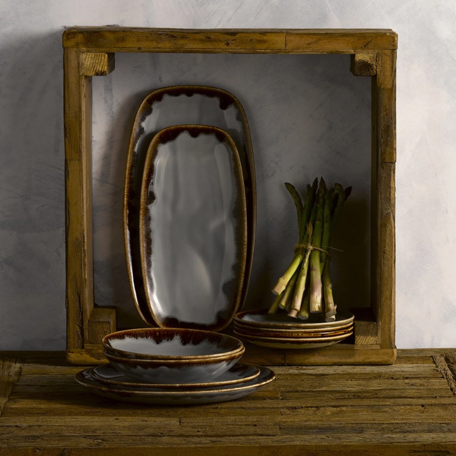 Harvest Grey Walled Teller