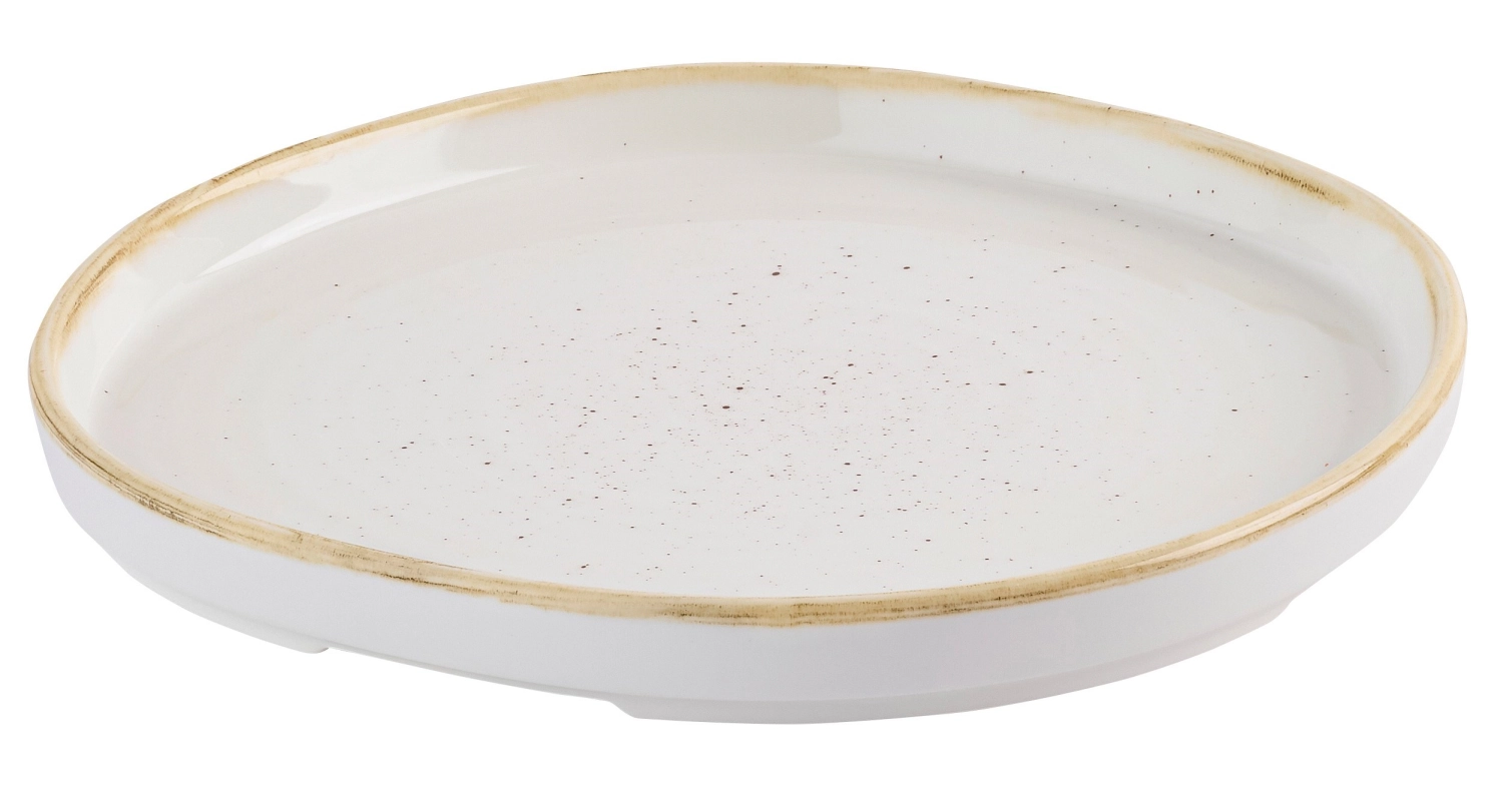 Stonecast Barley White Assiette plate gaufrée bio