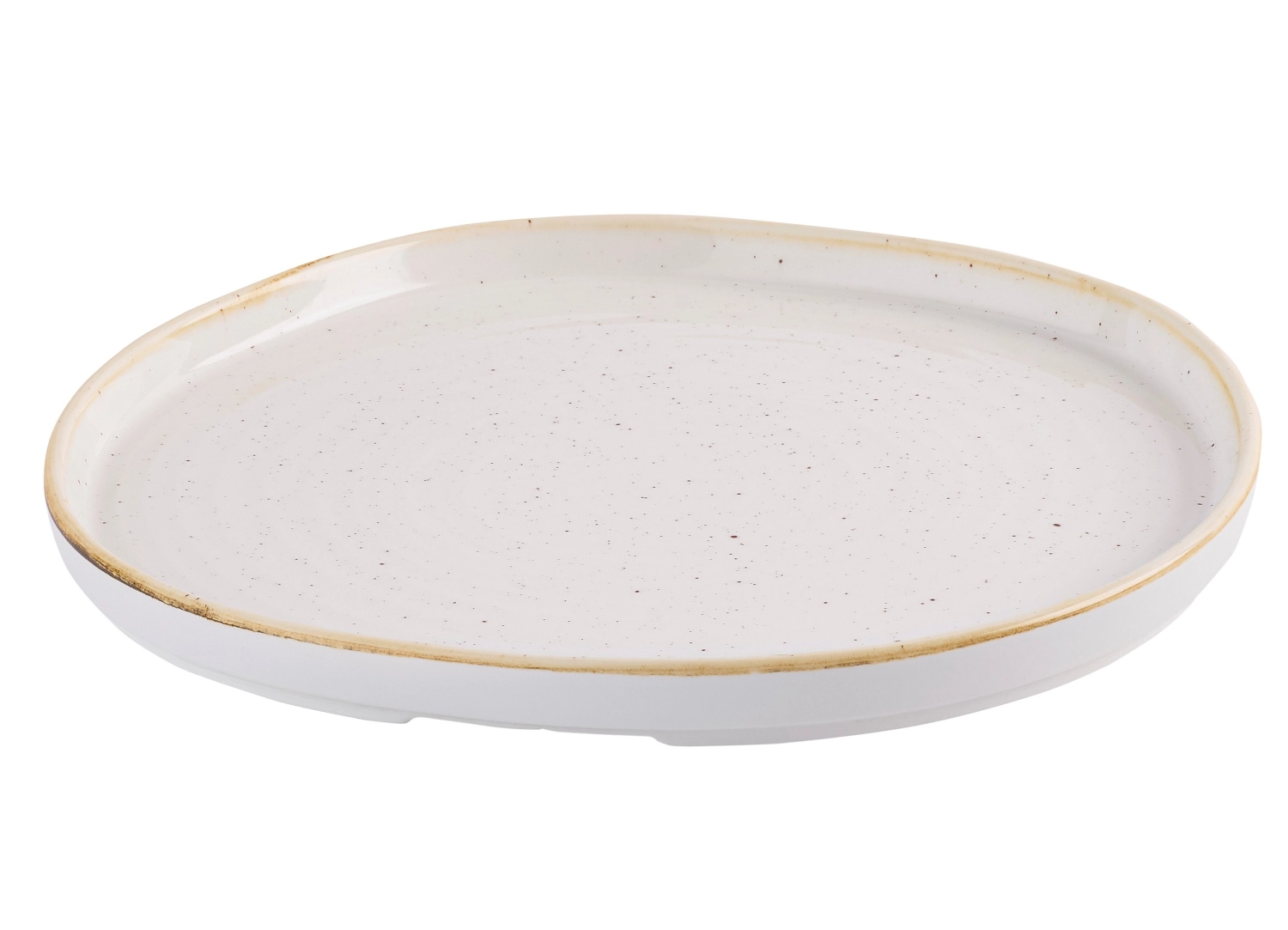 Stonecast Barley White Organic Walled Assiette plate