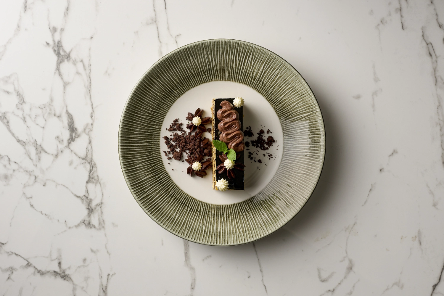 Bamboo Spinwash Alpine Teller halbtief Fahne schmal