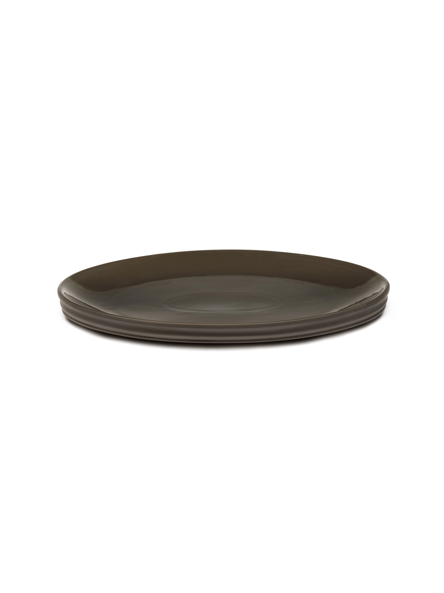 Dune plat de service Ovale S Slate 46x34x4