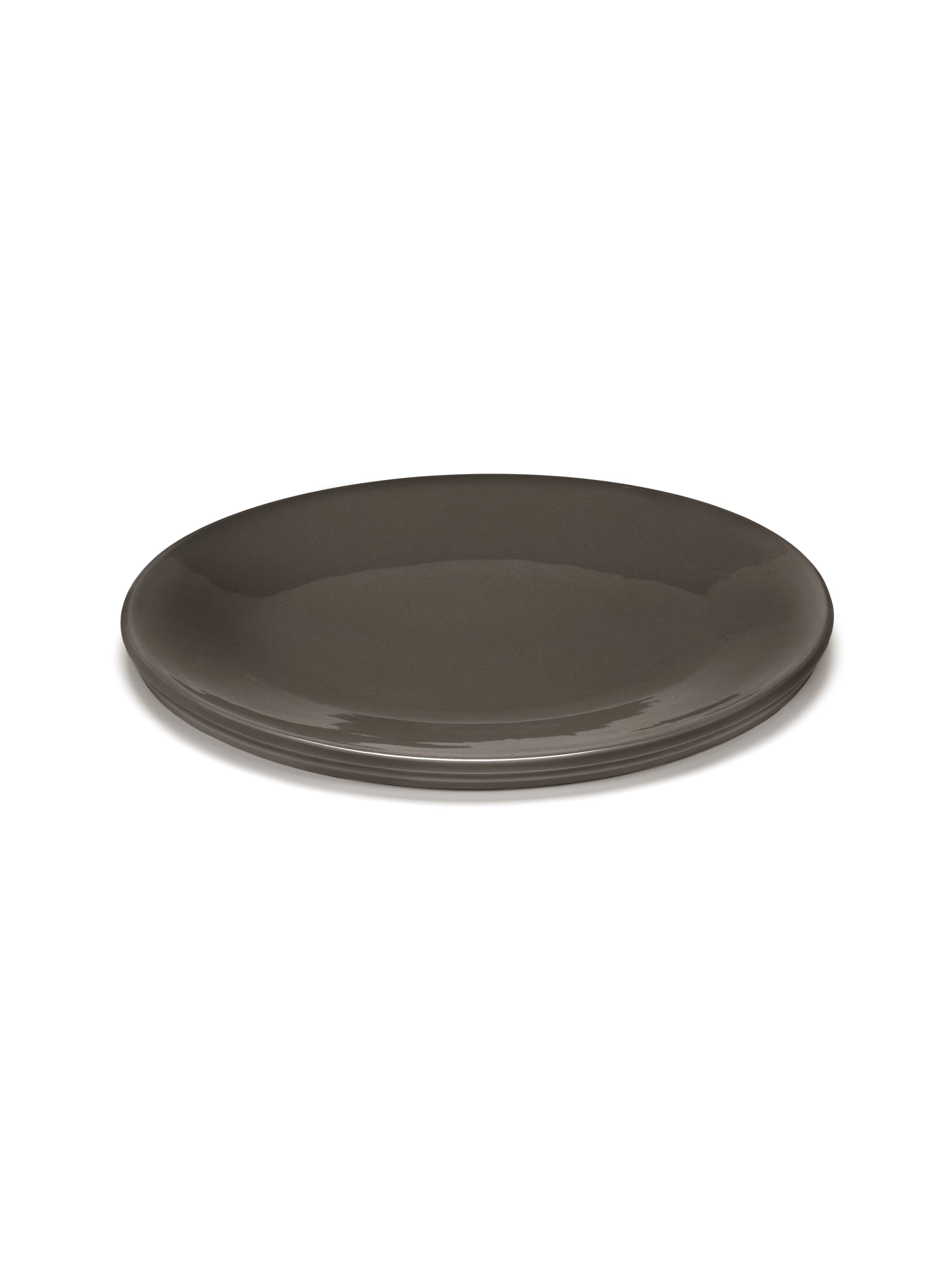 Dune plat de service Ovale S Slate 46x34x4