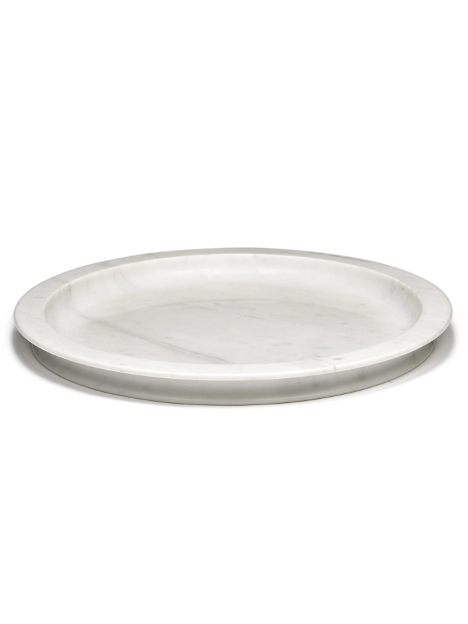 Plateau Dune L blanc D53xH4.6