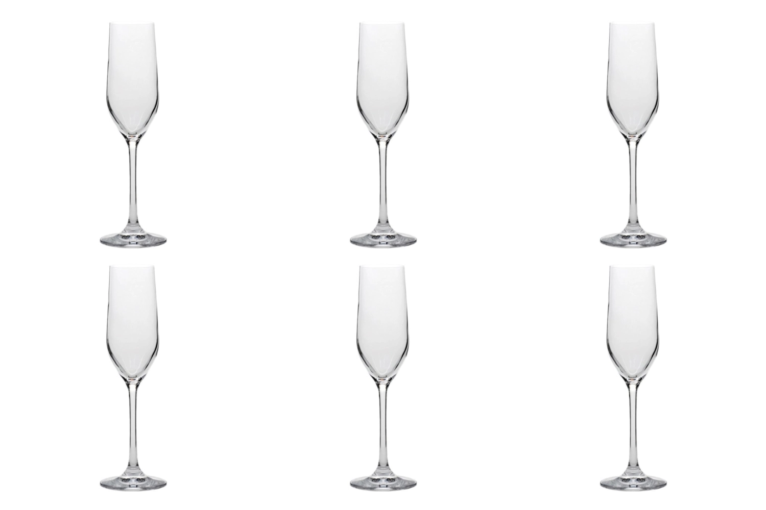 Set de 6 coupes à champagne grand cuvée, 185ml, h : 219mm