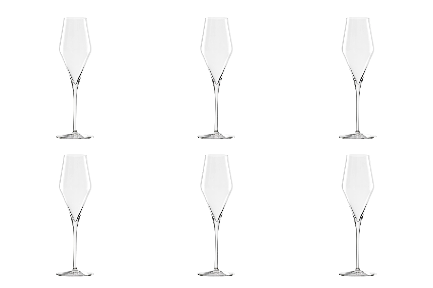 Set de 6 coupes à champagne quatrophil 292ml h : 260mm