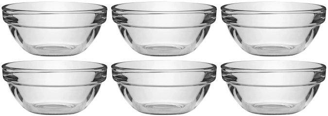6er Set Empilable Glasschale