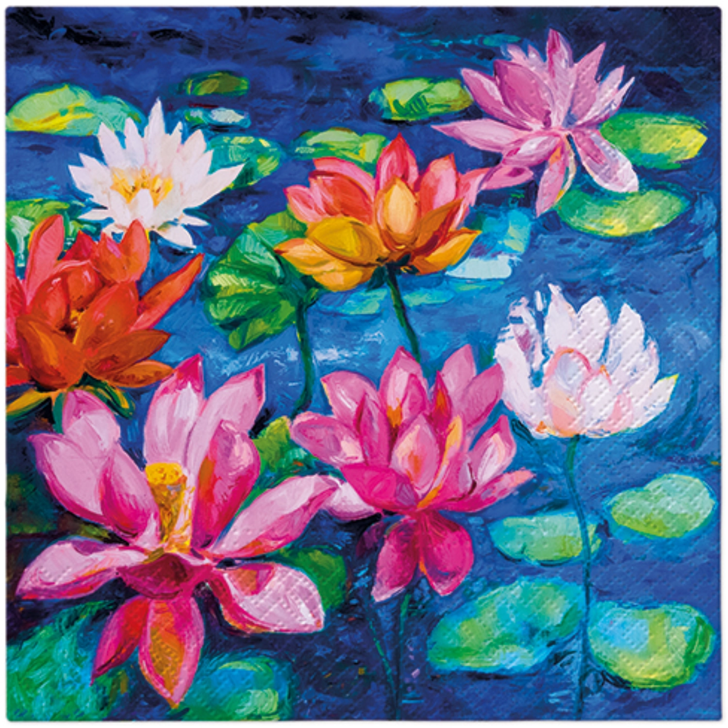 Serviettes de table Lunch 20x Lily Pond, 33x33cm