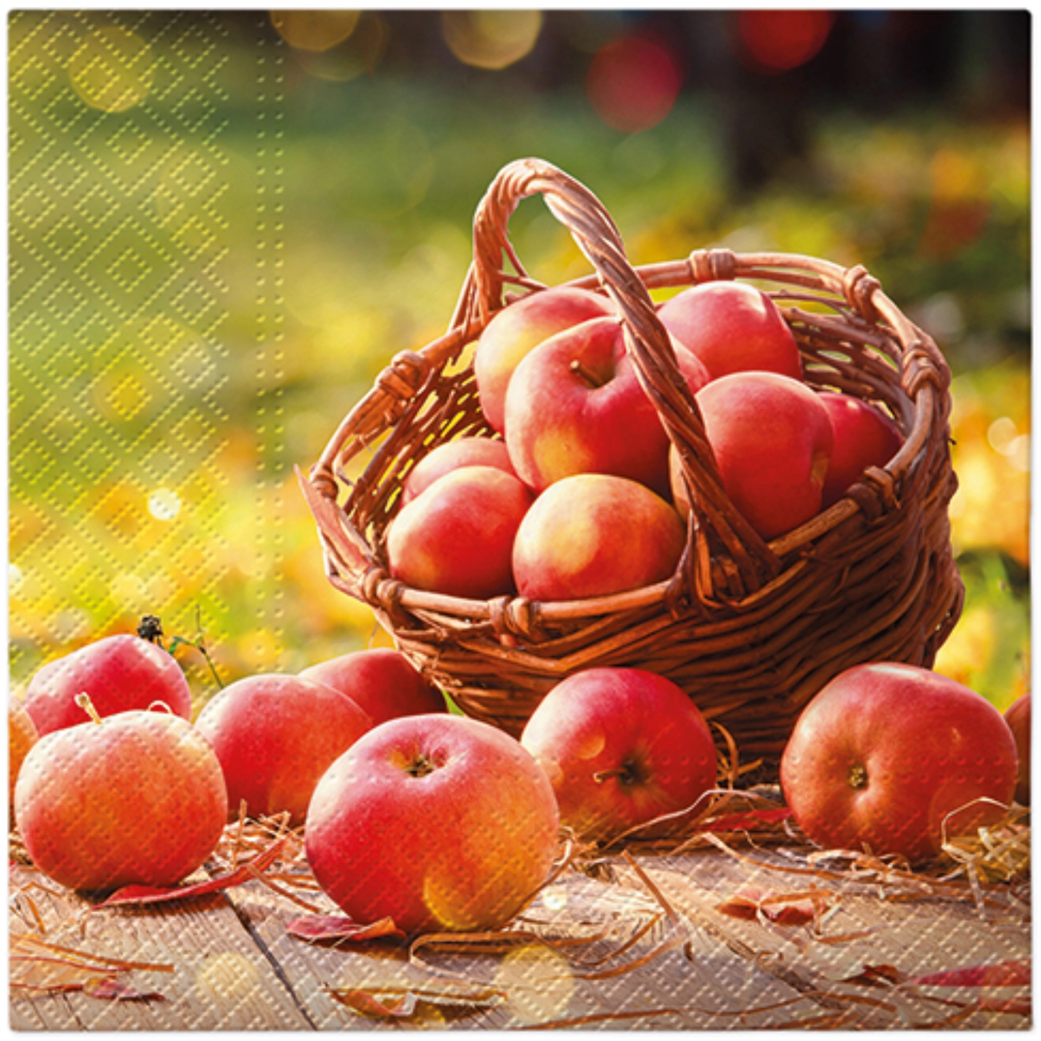 Serviettes de table Lunch 20x Autumn Appless, 33x33cm