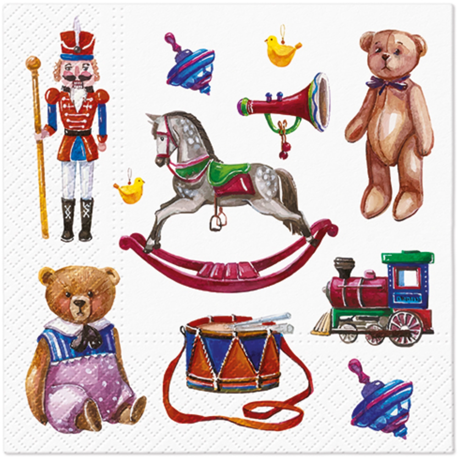 Servietten Lunch 20x Retro Toys, 33x33cm