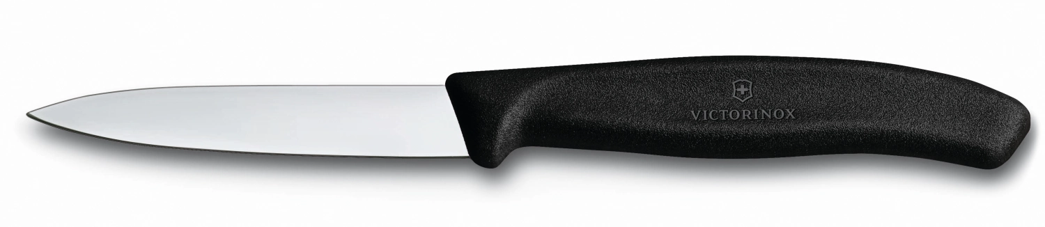 Swiss Classic, couteau à légumes, lame lisse,noir