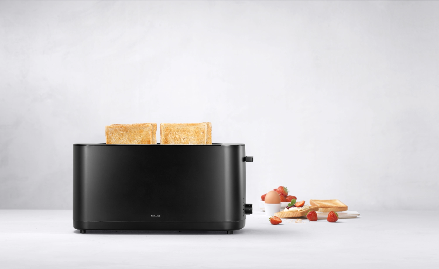 Enfinigy Toaster 2/4 mit Brötchenaufsatz schwarz