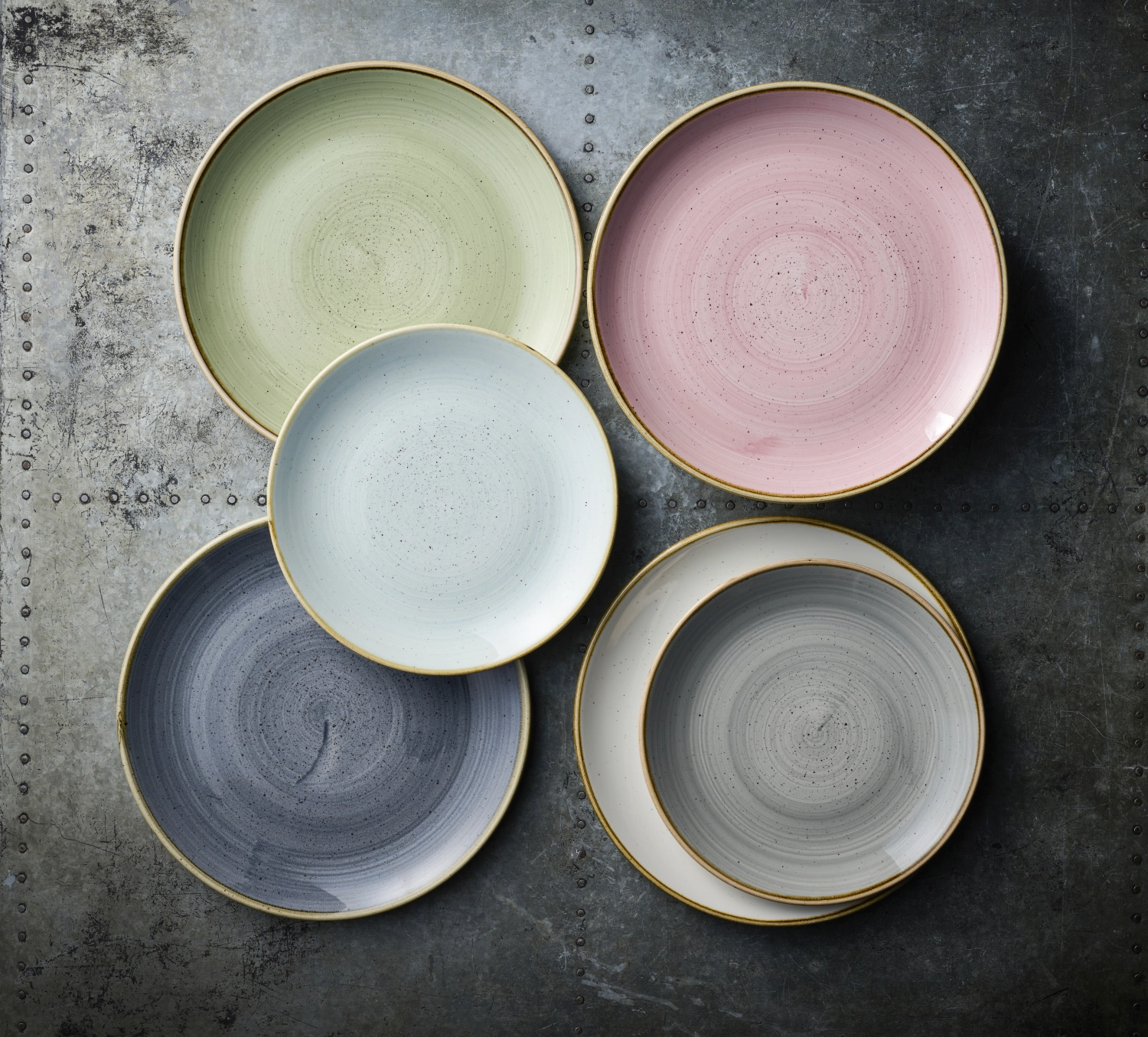 Stonecast Petal Pink Coupe Teller flach