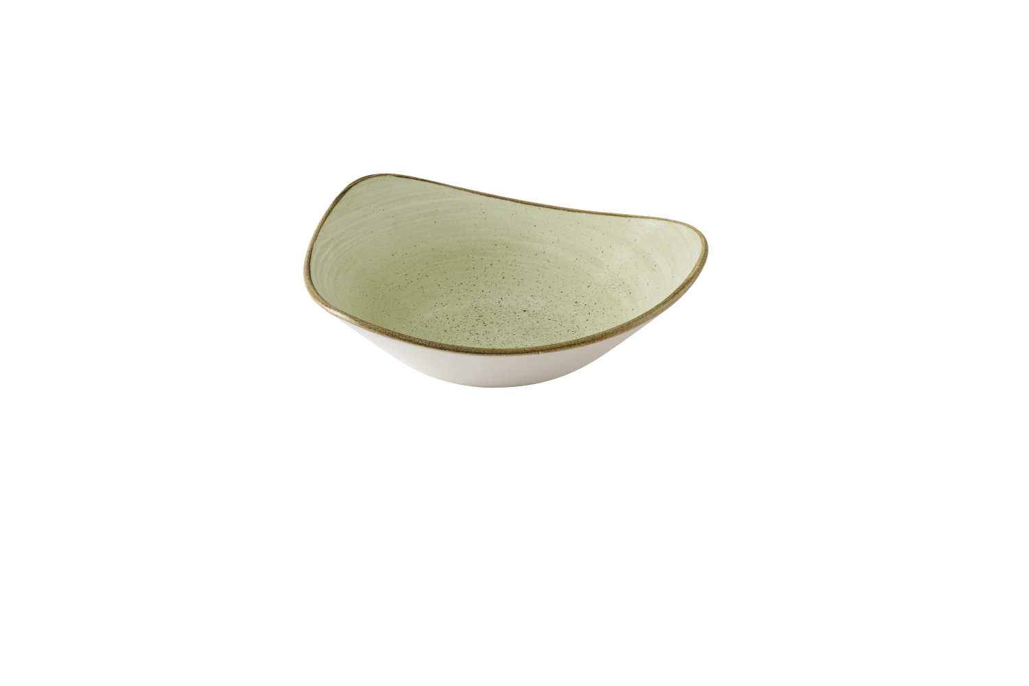 Stonecast Raw Green Assiette triangulaire creuse