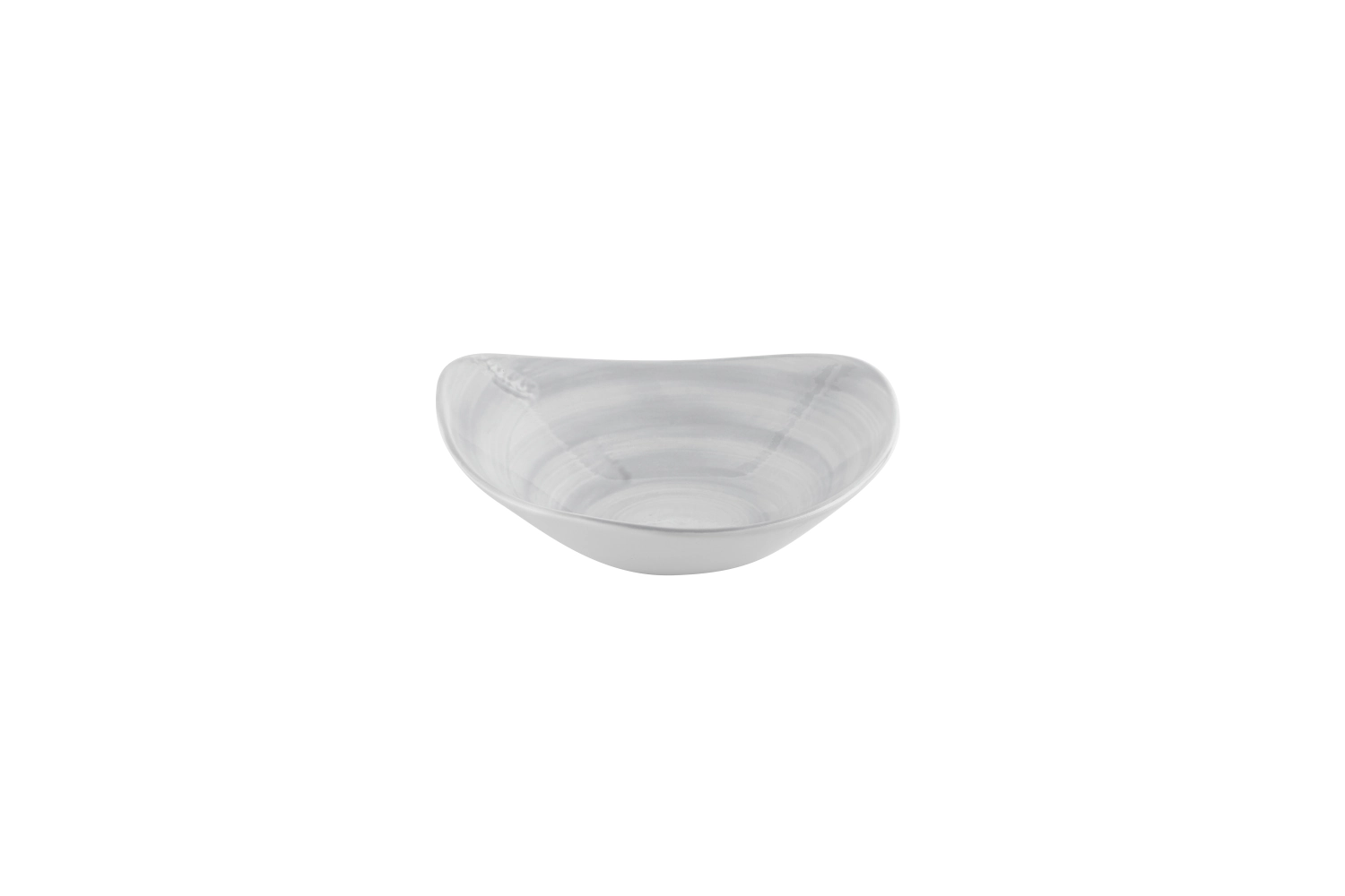 Stonecast Canvas Grey Assiette triangulaire creuse