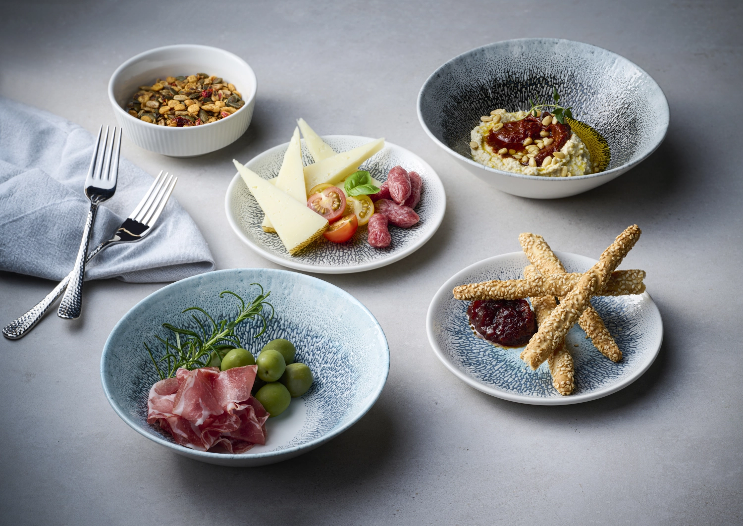 S.P. Fusion Agate Grey Schüssel tief