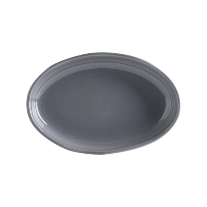 Gris Cras Plat de service ovale 19x13cm