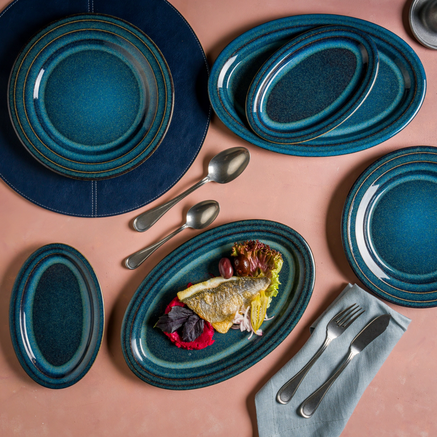 Assiette plate Halo Ocean D18cm