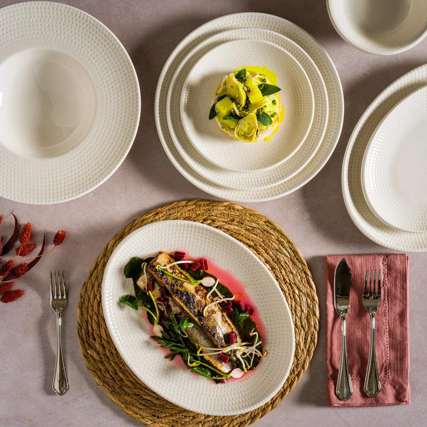 Assiette ovale 24x14cm Pure Dot Gourmet