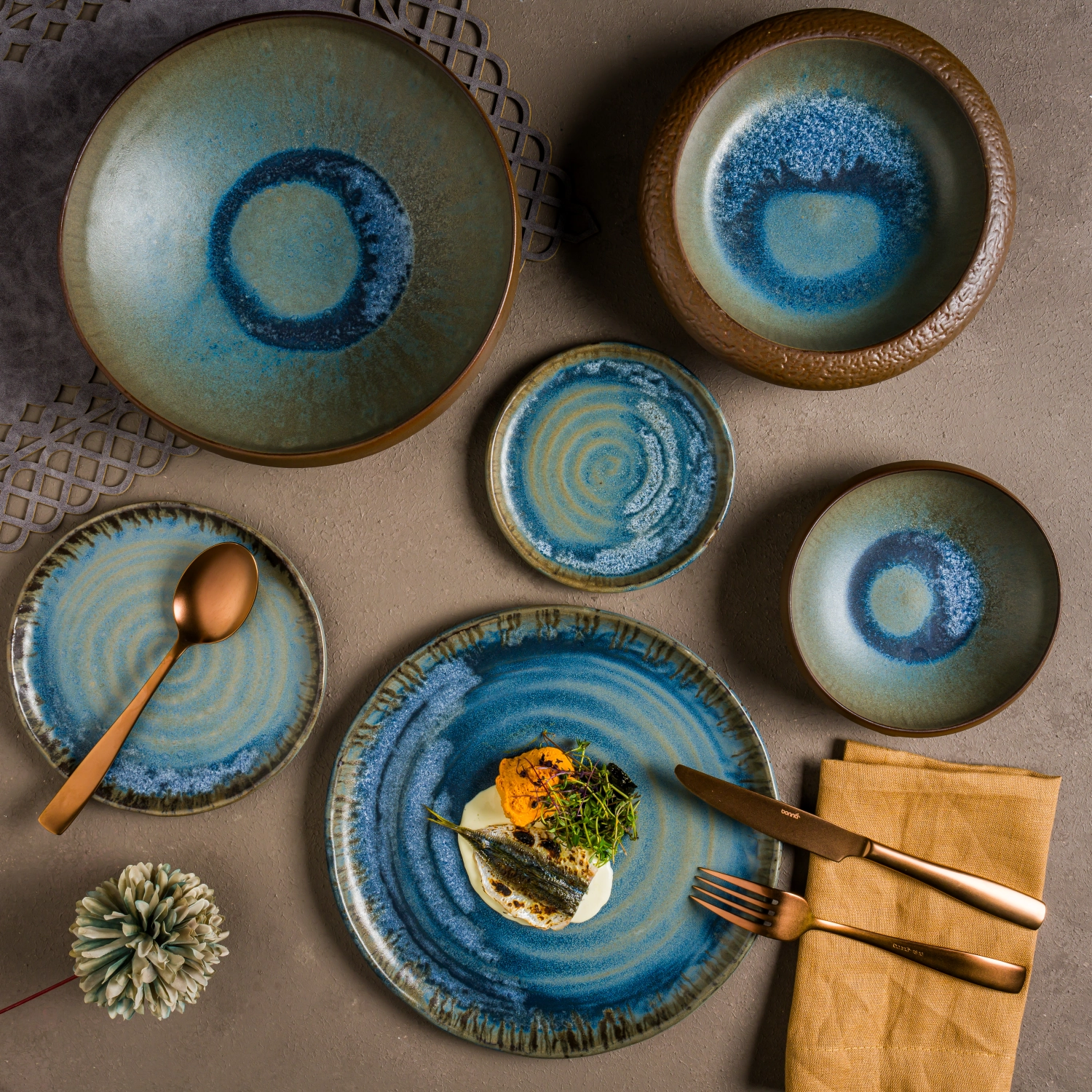 Assiette plate Lagoon Ocean D26cm